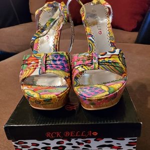 Women's Floral Print Heels